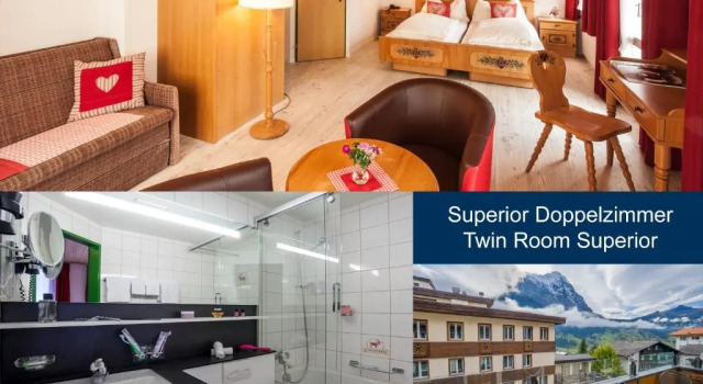 Camera doppia Superior con balcone e con vista sulle montagne Hotel Hirschen - Grindelwald