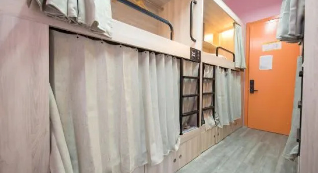 Кровать в общем номере Mijia International Youth Hostel (Shanghai People's Square)