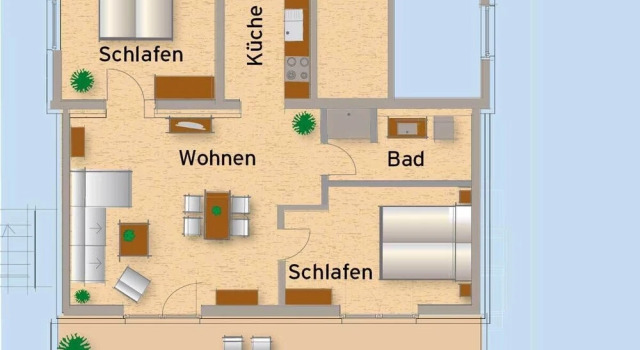 Апартаменты Winkelschiffchen II mit Sauna