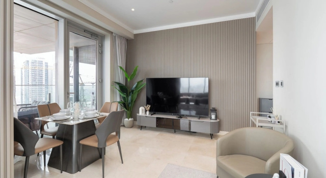 Balcony with City View 2 Bedroom - JLT Dubai Close to Metro & Marina by Heaven Crest Vacation Homes