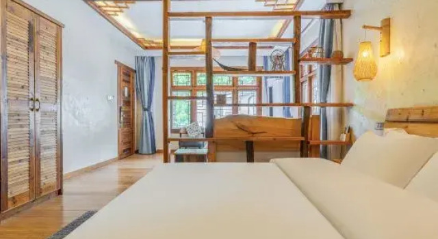 Кровать в общем номере Banfuyun·Shanye Xipan Leisure Holiday Meisu (Anji Zhebei Grand Canyon Scenic Area)