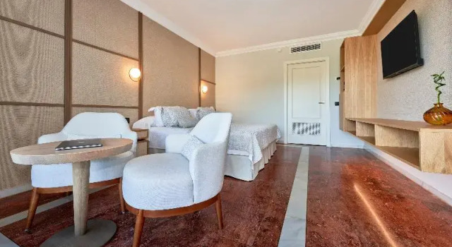 Standardowy dwuosobowy pokój i balkonem i z widokiem na basen Serrano Palace
