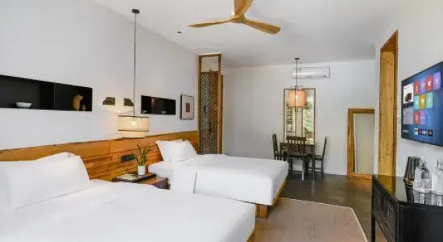 Двухместный люкс с видом на горы Nankunshan Wooden Cottage No.1 Manor