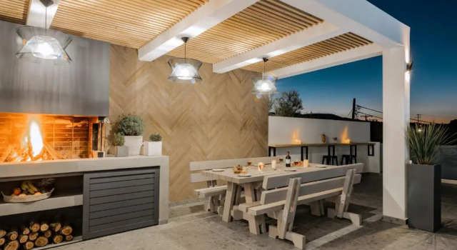 Вилла с 3 комнатами с видом на море Vatia Villas