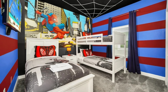 Вилла с 5 комнатами Frozen, Spiderman and Mickey Rooms, Private Pool!