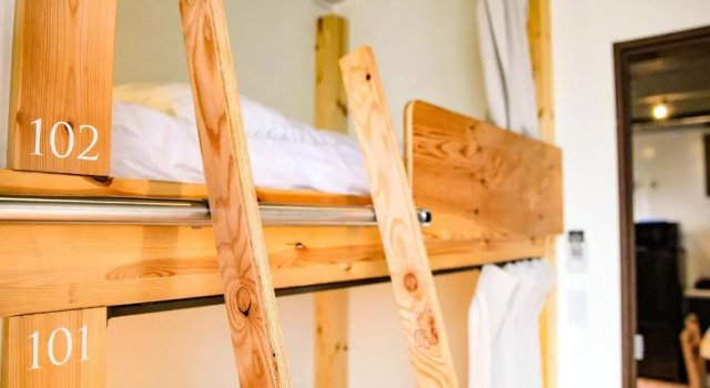 Кровать в общем номере 14 Guesthouse Mt.Fuji