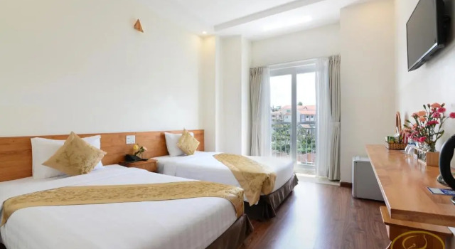 Двухместный номер Deluxe с балконом и с видом на горы Hong Mon Villa