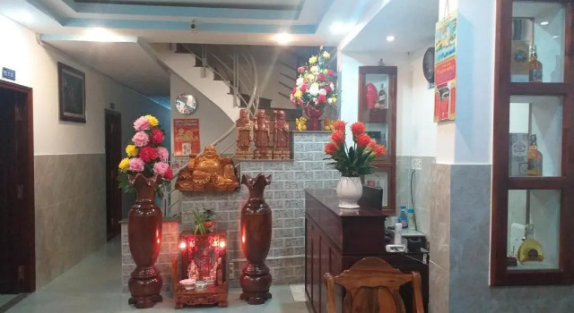 Кровать в общем номере Cát Tường Hotel