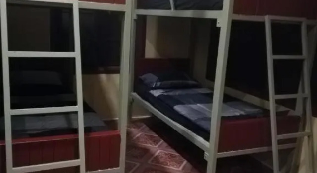 Кровать в общем номере Bike&Bed
