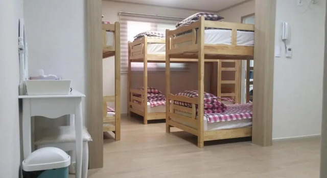Кровать в общем номере (мужской номер) Jiin Hostel & Guesthouse