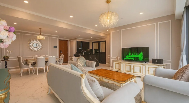 Апартаменты Superior с 3 комнатами с балконом и с видом на город The Metropole Luxury Residence by KayStay