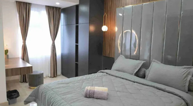 Двухместные апартаменты с балконом и с видом на город Apartment Medan Podomoro City Deli by OLS Studio