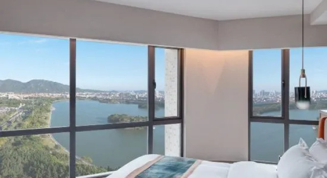 Люкс с видом на озеро Quanzhou West Lake Hotel Apartment