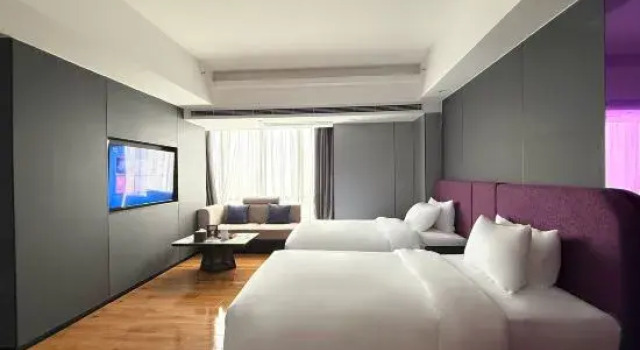 Трёхместный люкс Deluxe с видом на город Dreamland Hotel (Shantou MixC Store）
