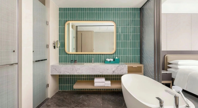 Deluxe cvadruplă cameră cu vedere Lishui Marriott Hotel