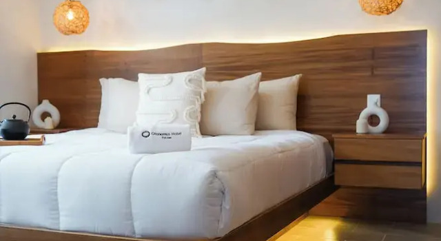 2 makuuhuonetta Deluxe Huoneisto parvekkeella näköala uima-altaalle Otonomus Tulum