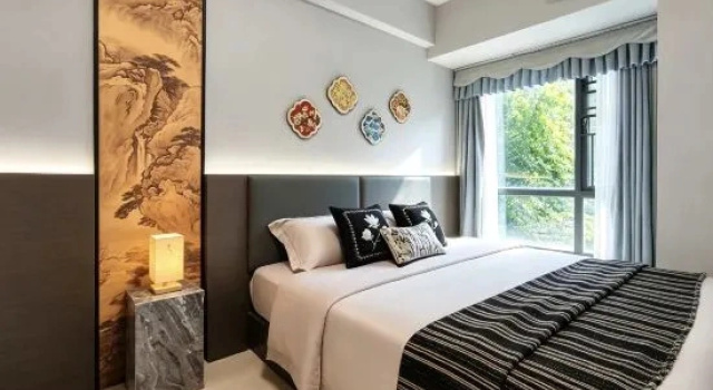 Кровать в общем номере The Beautiful Kitchen Apartment Hotel