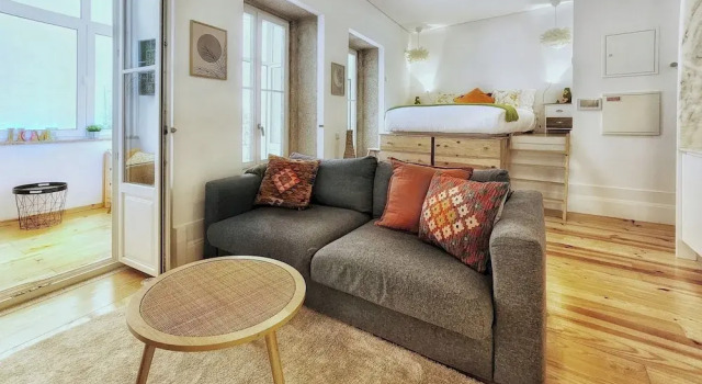 Frs002 Floresold Town: Elegant Studio W/ Patio, Забронировать Отель Порту Регион Порту, рядом с Парк Виртудеш