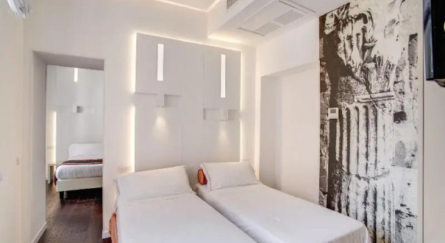Четырёхместный номер Standard с красивым видом из окна Albergo Abruzzi