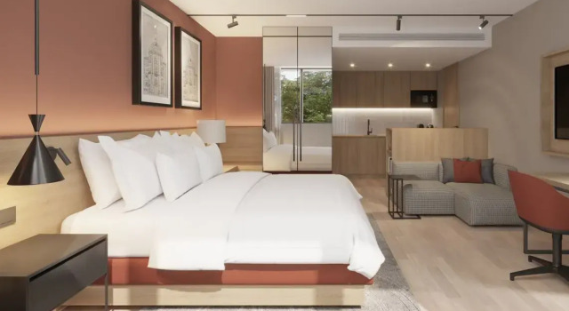 Двухместная студия с видом на город Residence Inn Lisbon by Marriott Hotel