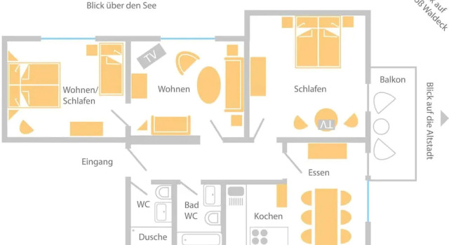 Апартаменты с 2 комнатами Friedrichs Ferienwohnungen
