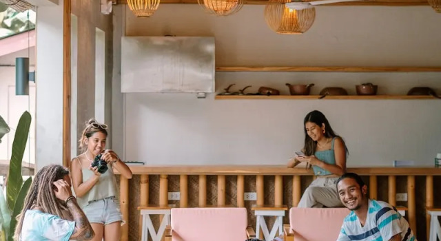 Кровать в общем номере с балконом Happiness Hostel Siargao