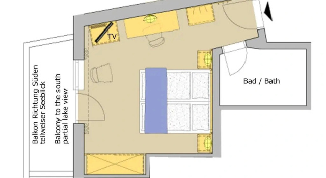 Номер Standard с балконом и с видом на горы Hotel Berner