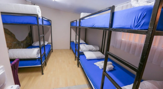 Кровать в общем номере The Macan Hostel