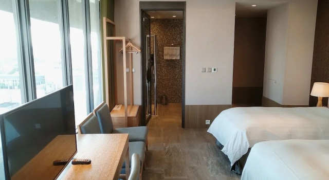 Standardowy czteroosobowy pokój 1 sypialnia z widokiem na miasto The Suites Taitung
