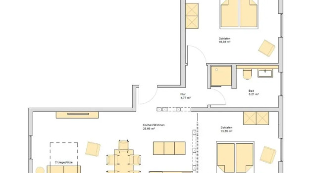 Апартаменты с 2 комнатами Sternen Bohlingen Aparthotel
