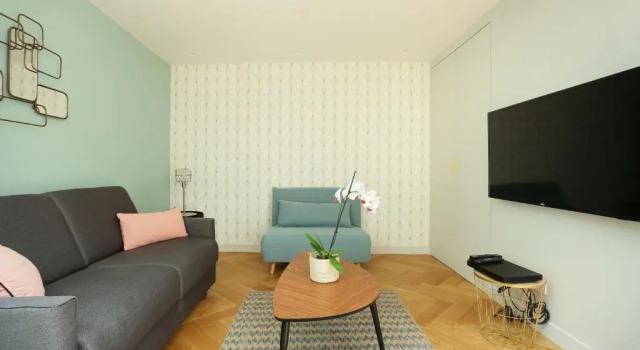 Апартаменты c 1 комнатой New and Lovely apartment center of Paris (Cléry)
