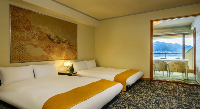 Номер Japanese-Western Deluxe с видом на океан KAMENOI HOTEL Nachi Katsuura Kumano Kodo