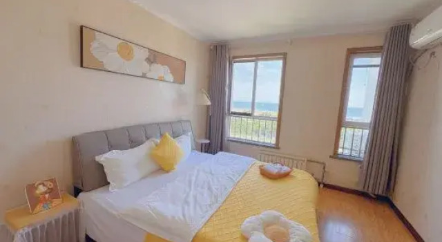 Люкс Deluxe с 3 комнатами с видом на море Langyu Boutique Holiday Apartment (Qingdao Golden Beach Branch)