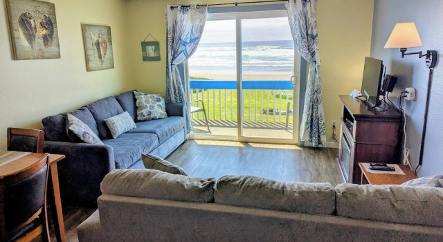Двухместный люкс с балконом и с видом на океан Silver Surf Motel