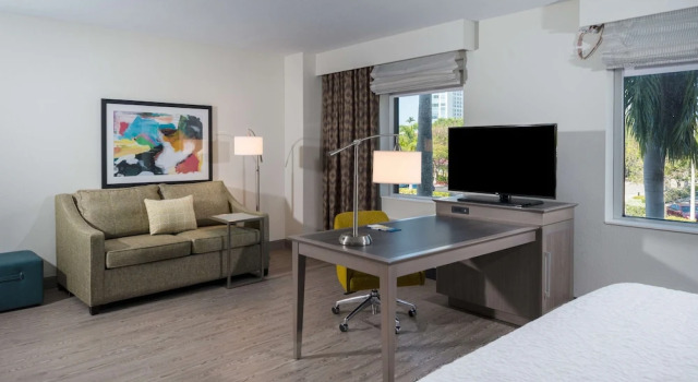 Двухместная студия Accessible Hampton Inn & Suites Miami Wynwood Design District, FL