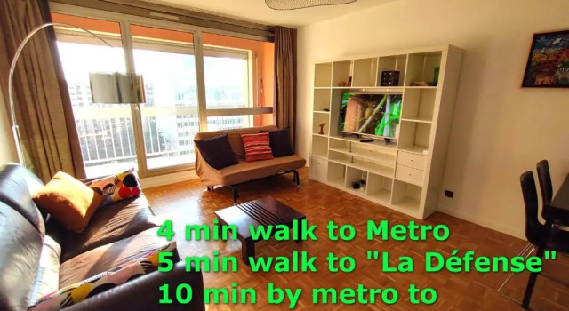 Апартаменты 4 Min Walk To Metro, 60m², Renovated, la Defense