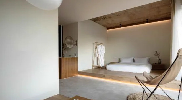 Кровать в общем номере SeeAnn Hotel