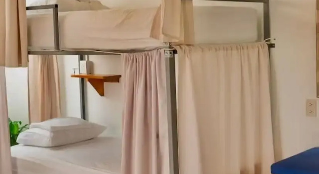 Кровать в общем номере SurfNest Hostel