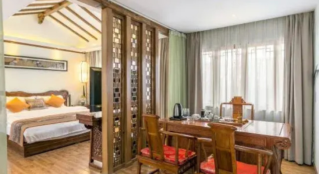 Кровать в общем номере Lijiang Nanning Chinese-style aesthetic lifestyle