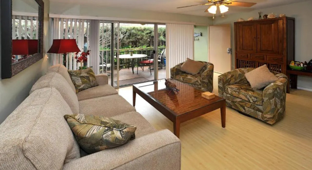 Апартаменты Premium c 1 комнатой с частичным видом на океан Kihei Kai Oceanfront Condos