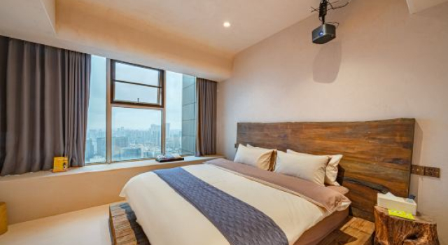Кровать в общем номере Yi Landscape Starry Sky Designer Holiday Homestay (Chunxi Road Taikoo Li Branch)