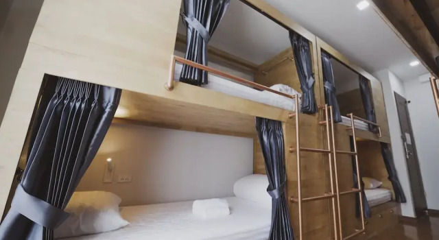 Кровать в общем номере Poshtel 56