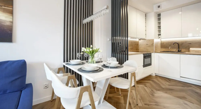 Апартаменты с частичным видом на море Prywatne apartamenty w obiekcie Ustronie Apartments, Sun & Snow