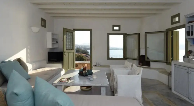 Ochre Dream, Beach front & Sunset villa Naousa, Prenota Villa Naoussa 