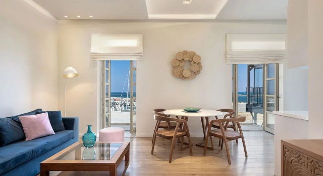 Апартаменты с 2 комнатами с балконом Avra Apartments Kolymbari Harbour