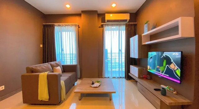 Апартаменты Deluxe Homey Combined 3Br With Working Room At Gp Plaza Apartment