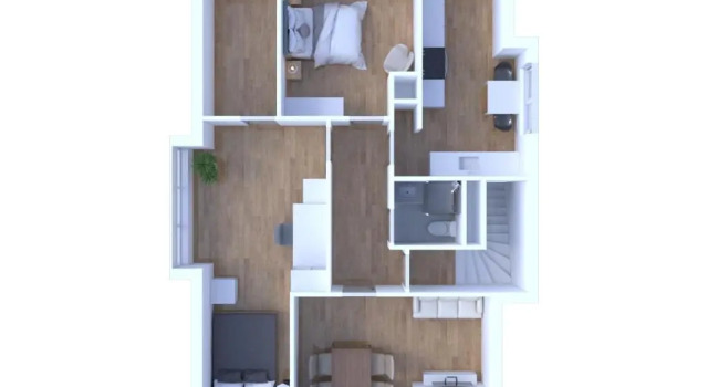 Апартаменты Schönes City-Apartment mit 2 Schlafzimmer, Parkplatz, ruhig und hell, D46-DG