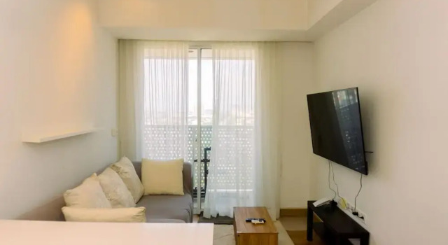 Spacious 1BR with Japandi Design at West Vista Apartment By Travelio, Book Apartment Jakarta Jakarta Province