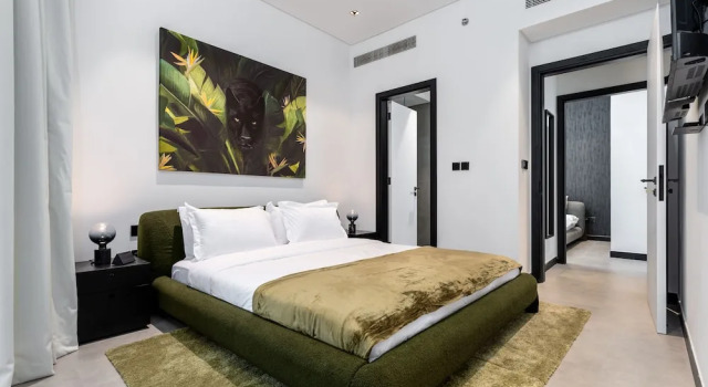 Waves - Serene Waterfront Elegance: 2BR Haven in Business Bay, Забронировать Апартаменты/квартира Дубай Эмират Дубай, рядом с Дубайский аквариум