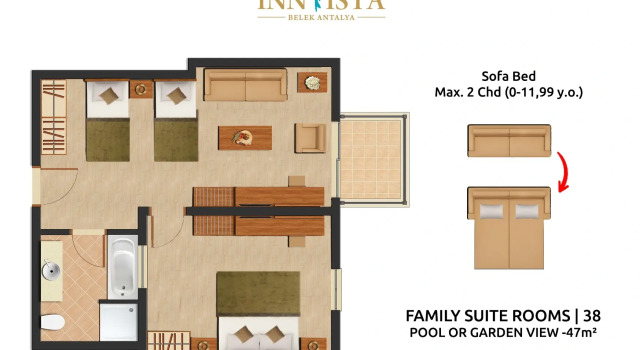 Люкс Family 2-room Innvista Hotels Belek